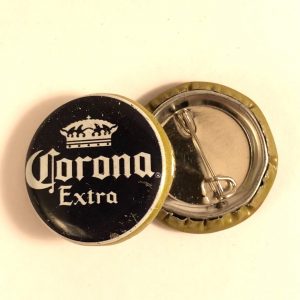Small round 25mm Bottle Top Pin Badges handmade and Australian made