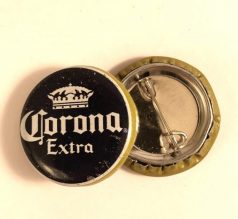 Small round 25mm Bottle Top Pin Badges handmade and Australian made